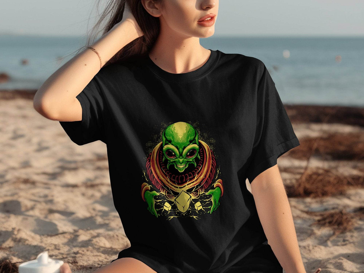 Galactic Alien Fantasy Art Long Sleeve T-Shirt - Design & Vybe