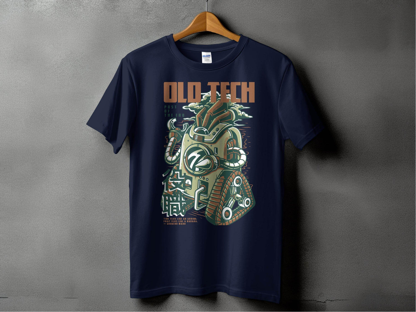 Old Tech Post End Cool Robot Design Graphic T-Shirt - Design & Vybe
