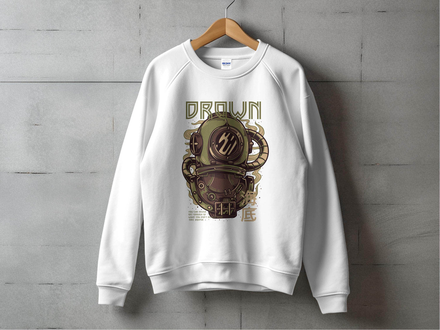 Drown Underwater Helmet Design Cool Graphic Sweater - Design & Vybe