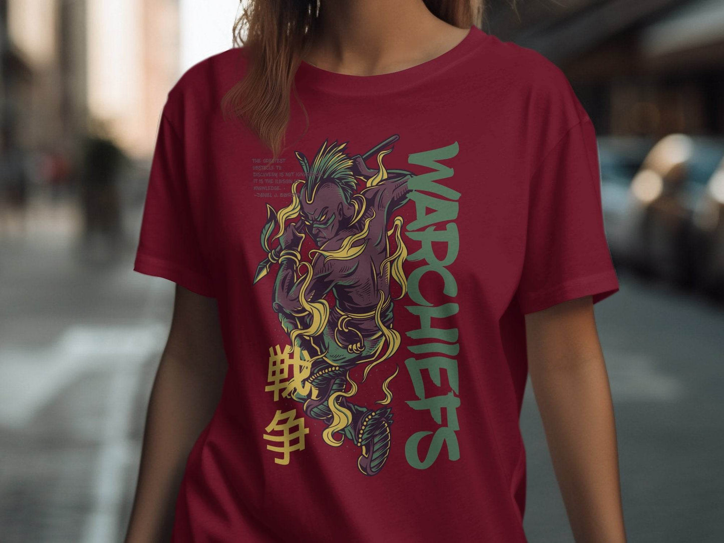 Warchiefs With Japanese Text Graphic Design T-Shirt - Design & Vybe