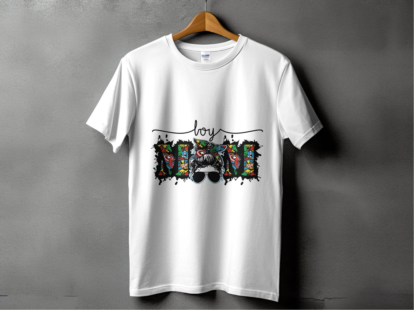 Boy Mom Marvel Hero Bold Graphic Design T-Shirt - Design & Vybe