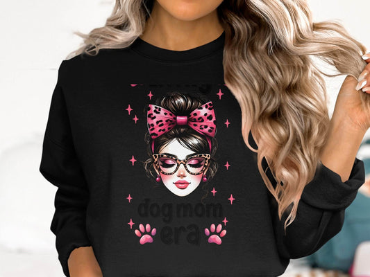 In My Dog Mom Era Stylish Woman Graphic Design Sweater - Design & Vybe