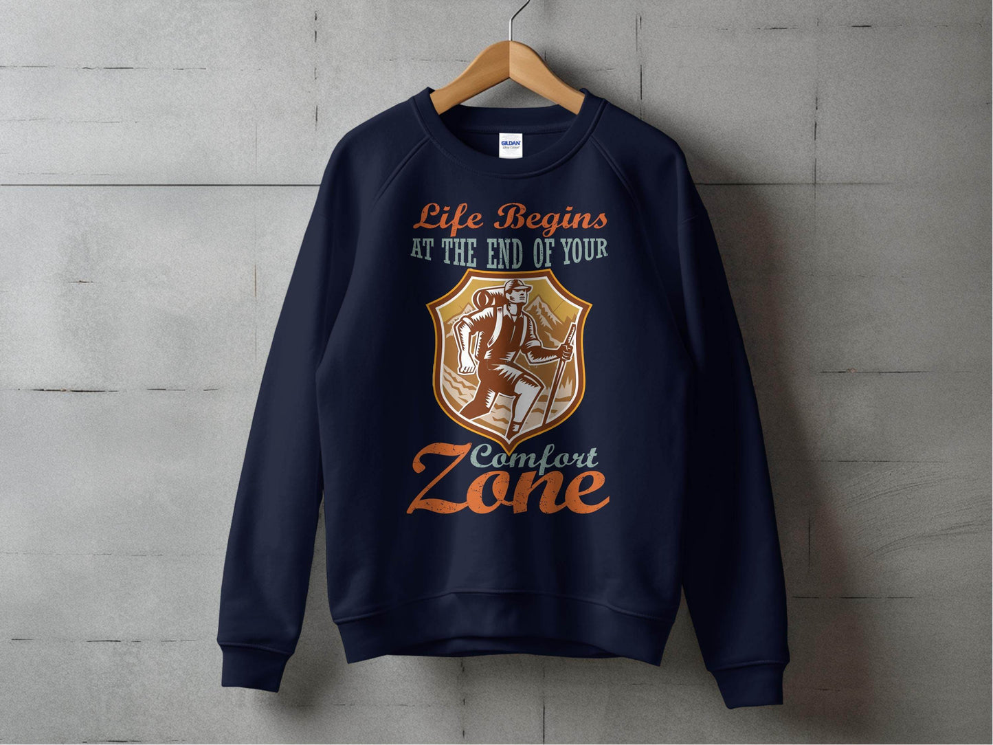 Life Begins At The End Of Your Comfort Zone Sweater - Design & Vybe