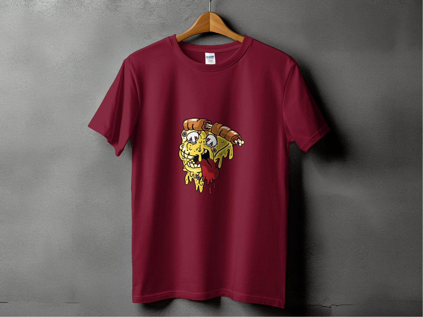 Monstrous Melting Pizza Slice Graphic Design T-Shirt - Design & Vybe