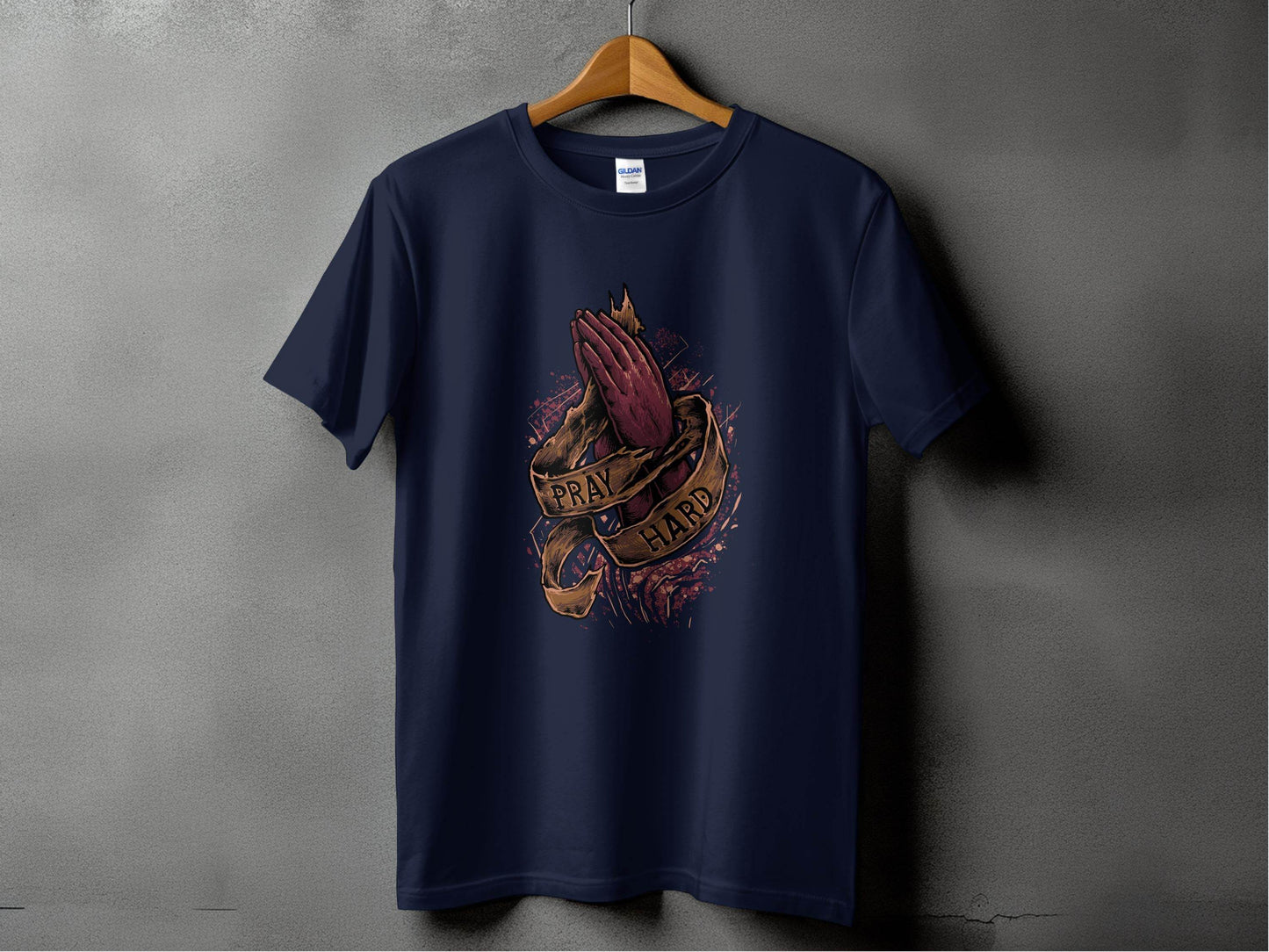 Pray Dark Hard Graphic Design T-Shirt - Design & Vybe