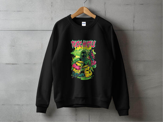 Toxic Hustle Graphic Print Design Sweater - Design & Vybe