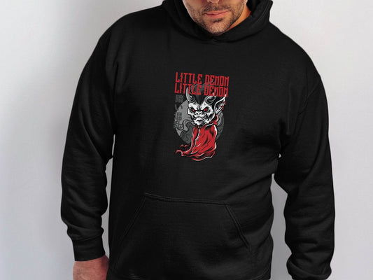 Little Demon Graphic Japanese Art Style Hoodie - Design & Vybe