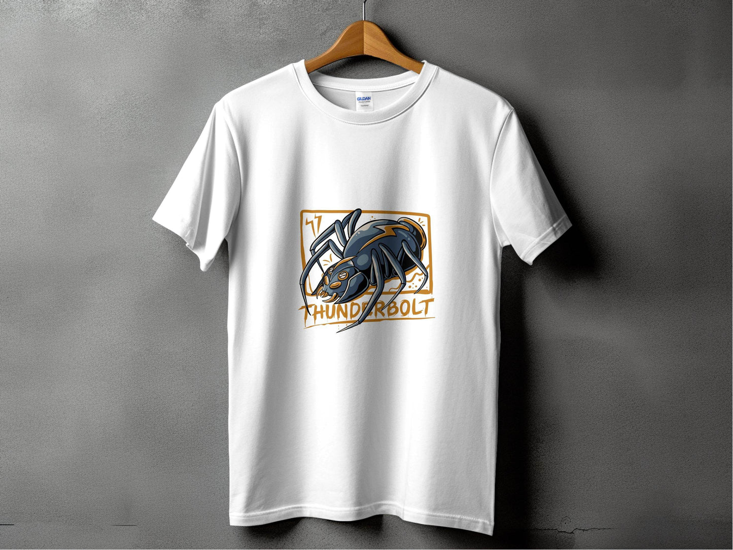 Thunderbolt Venomous Spider Design Cool Insect Image T-Shirt - Design & Vybe