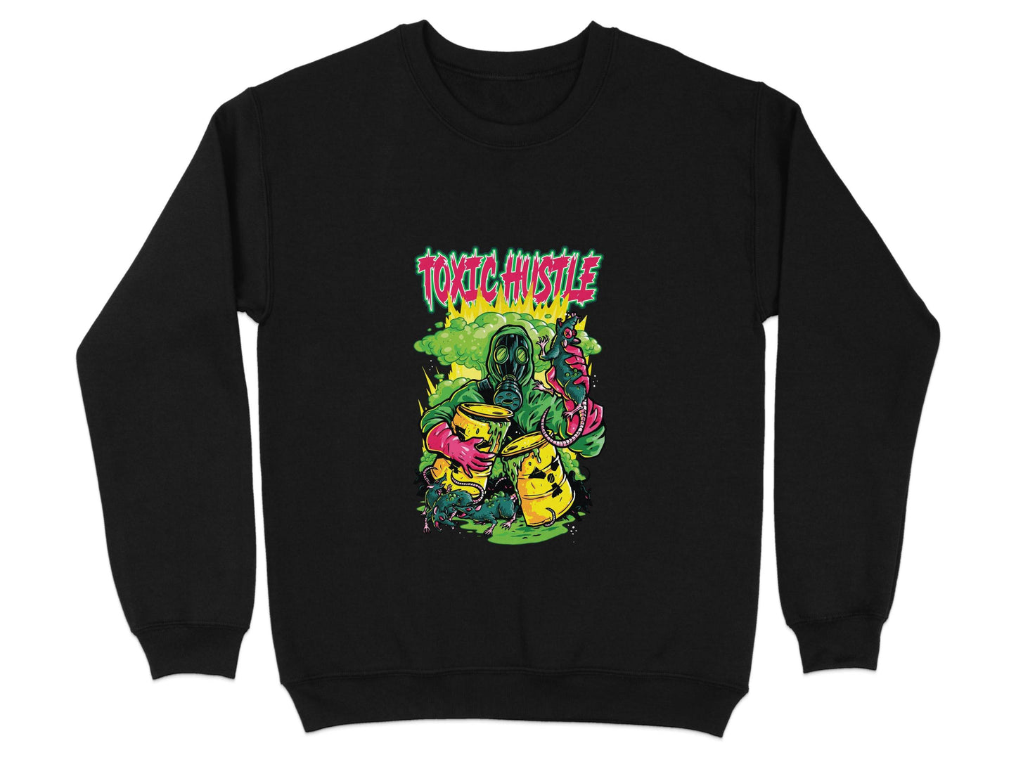 Toxic Hustle Graphic Print Design Sweater - Design & Vybe