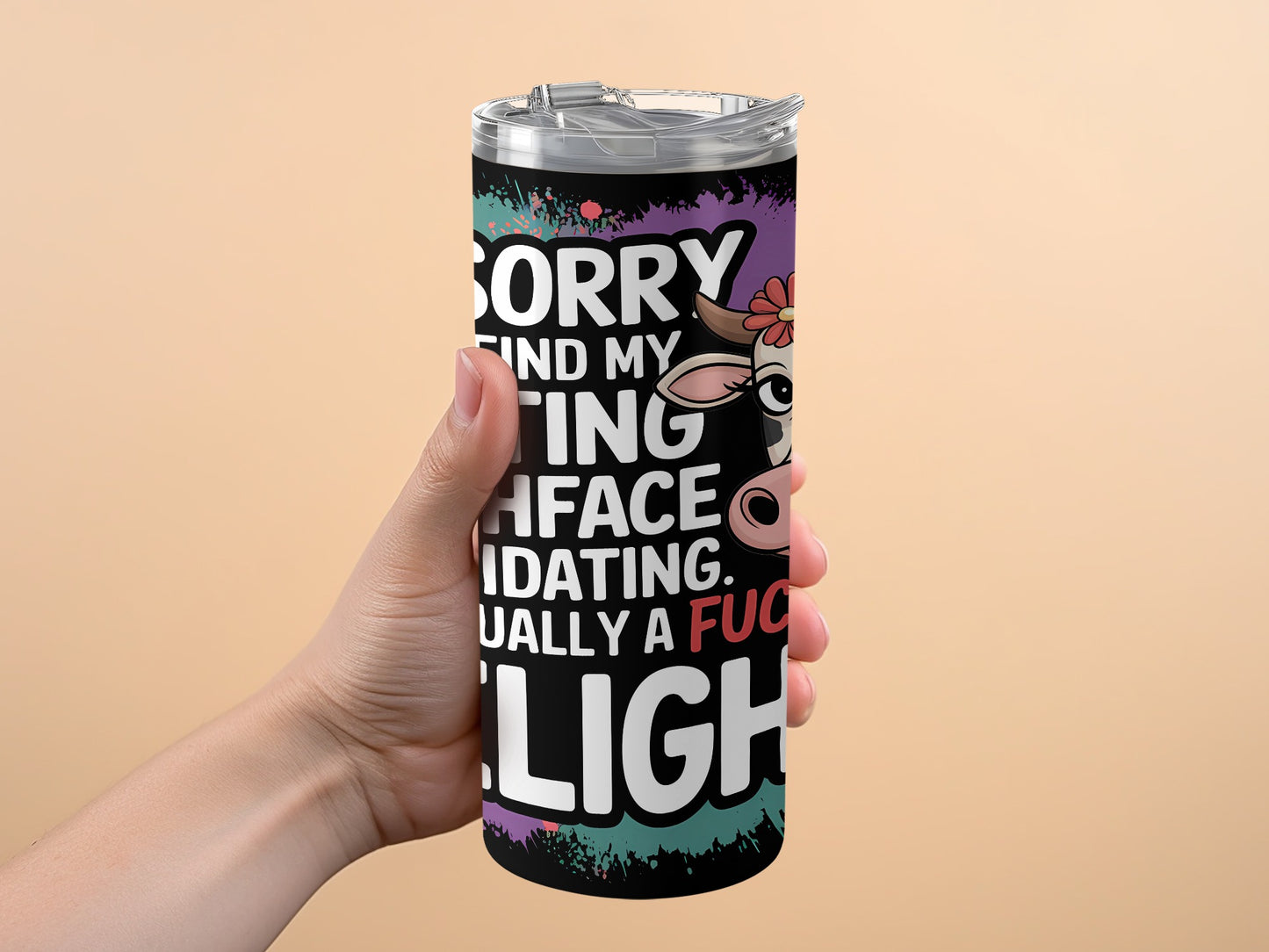 Sorry Find Face Radiating Flight Product Tumbler