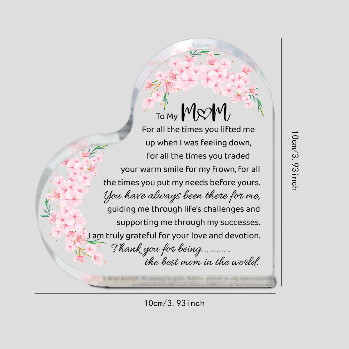 Heart-Shaped Mom Appreciation Plaque