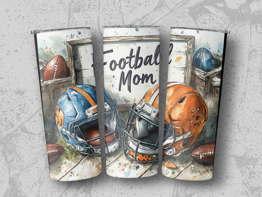 Football Mom Watercolor Design Perfect Game Day Tumbler - Design & Vybe