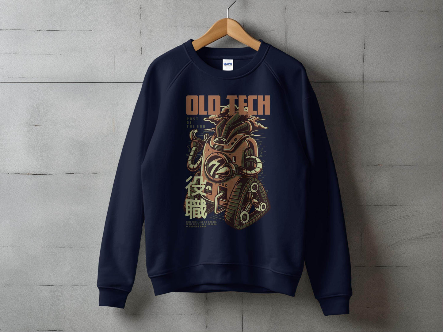 Old Tech Post of the End Robot Inspired Sweater - Design & Vybe