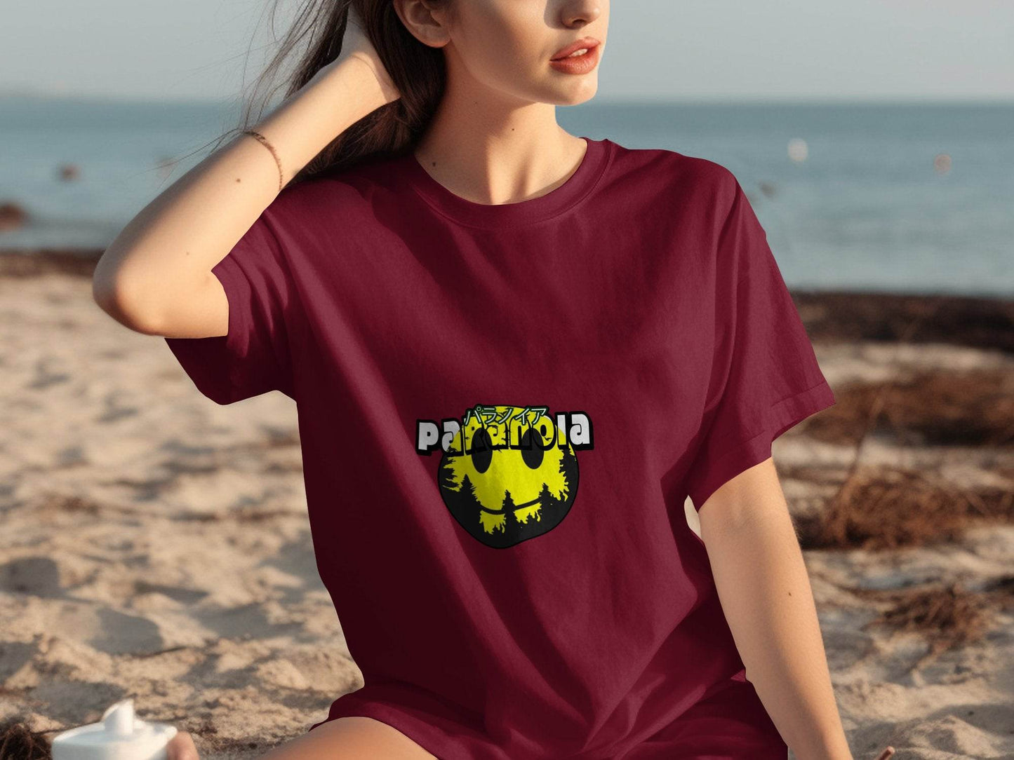 Paranoia With Japanese Text Graphic Image T-Shirt - Design & Vybe