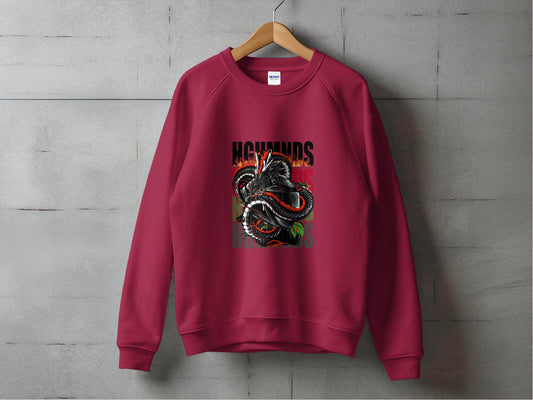 Dragon Motorcycle Helmet Artistic Illustration Graphic Sweater - Design & Vybe