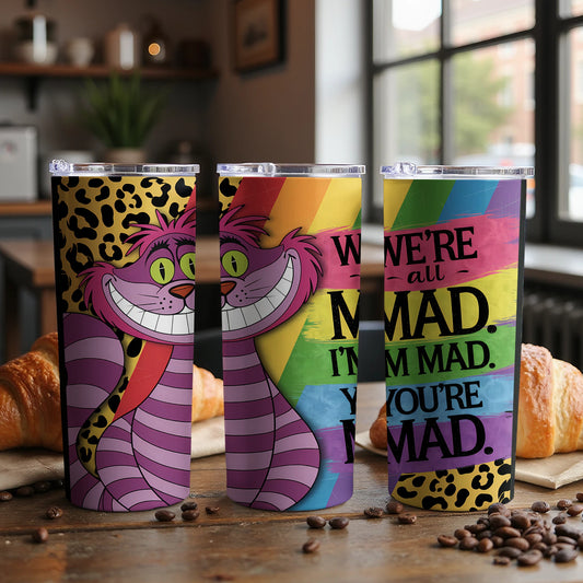 Colorful Cheshire Cat Quote Tumbler Set product