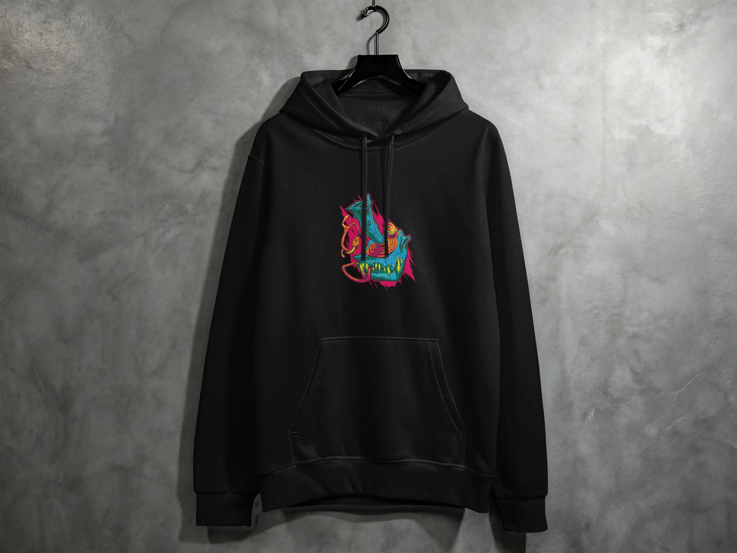 Colorful Dragon Black Hoodie Clothing product