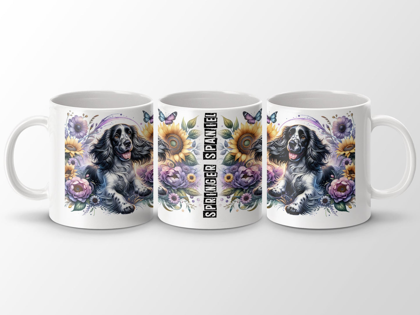 Springer Spaniel Floral Design Coffee Mug Product