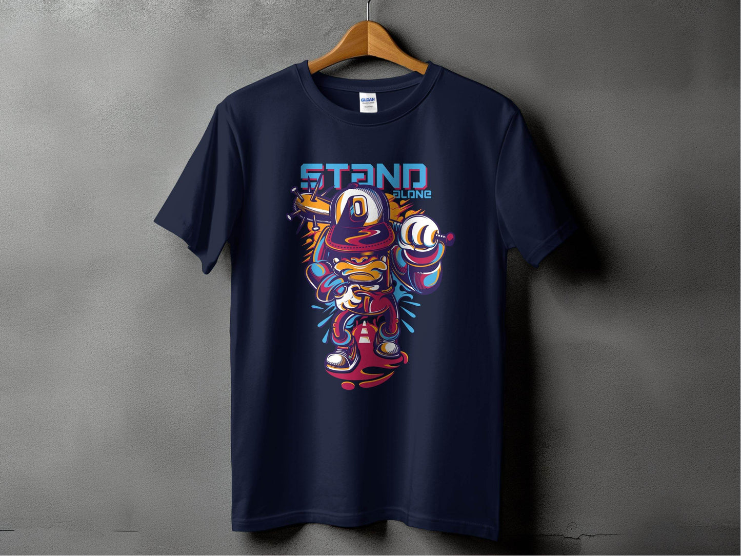 Stand Alone Cartoon Character Illustration Graphic T-Shirt - Design & Vybe