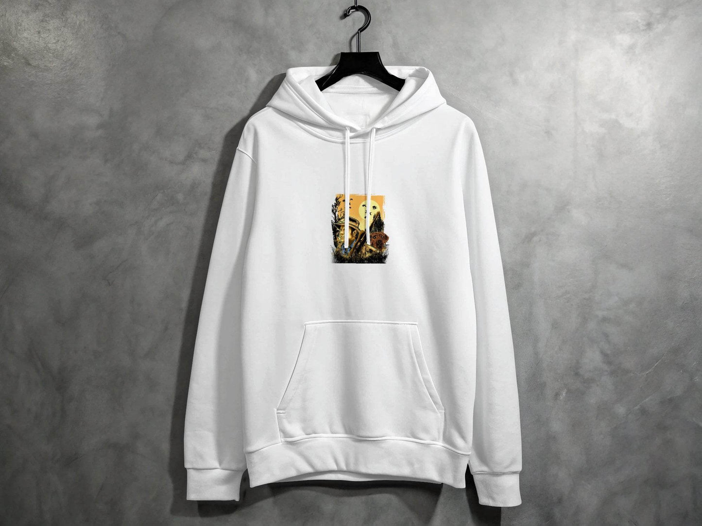 Hunter in the Wild with Loyal Dog Graphic Hoodie - Design & Vybe