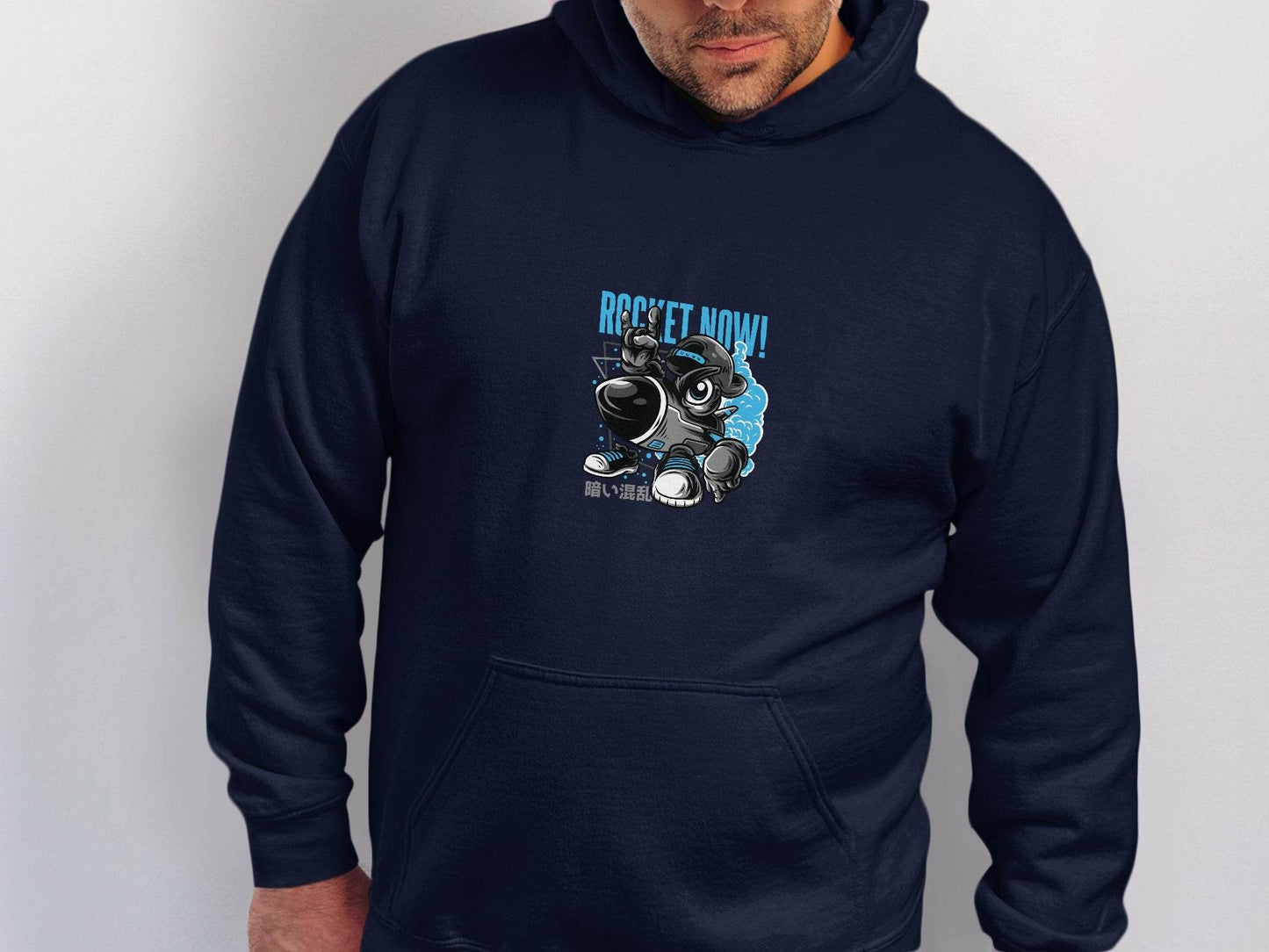 Rocket Now Cartoon Character Cool Design Art Hoodie - Design & Vybe