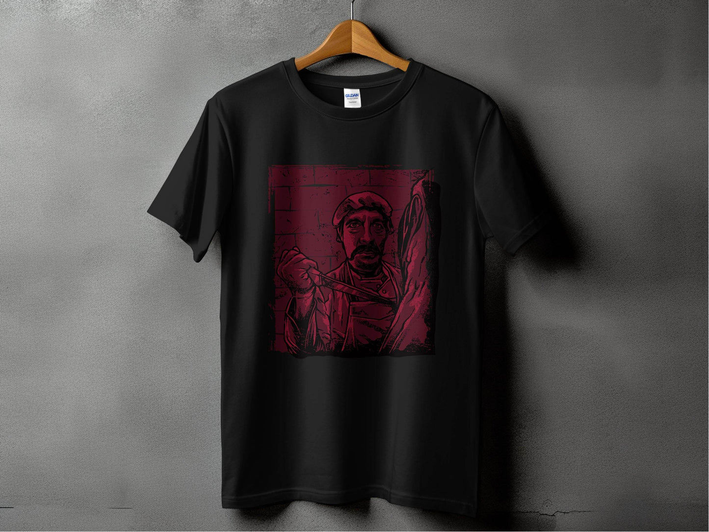 Vintage Butcher with Intense Gaze Graphic T-Shirt - Design & Vybe