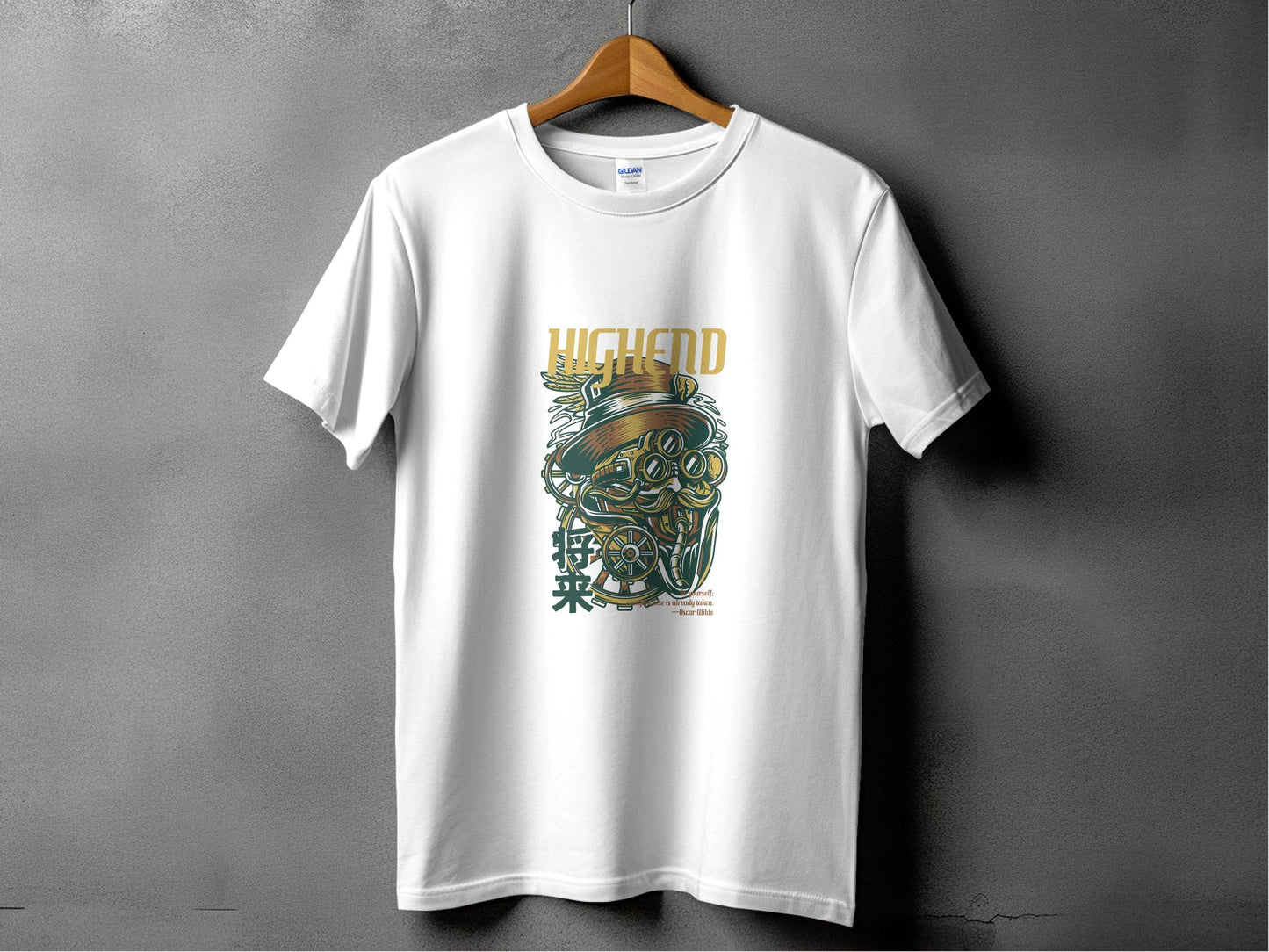 High End Steampunk Design With Future Inscription T-Shirt - Design & Vybe