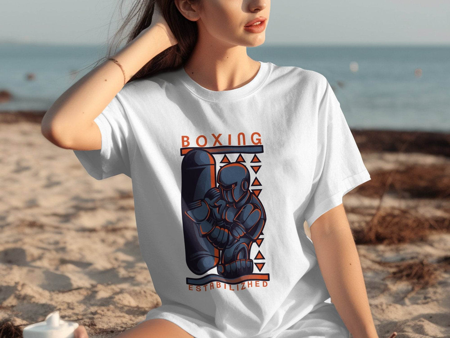 Established Boxing Warrior Punching Bag Bold Style T-Shirt - Design & Vybe