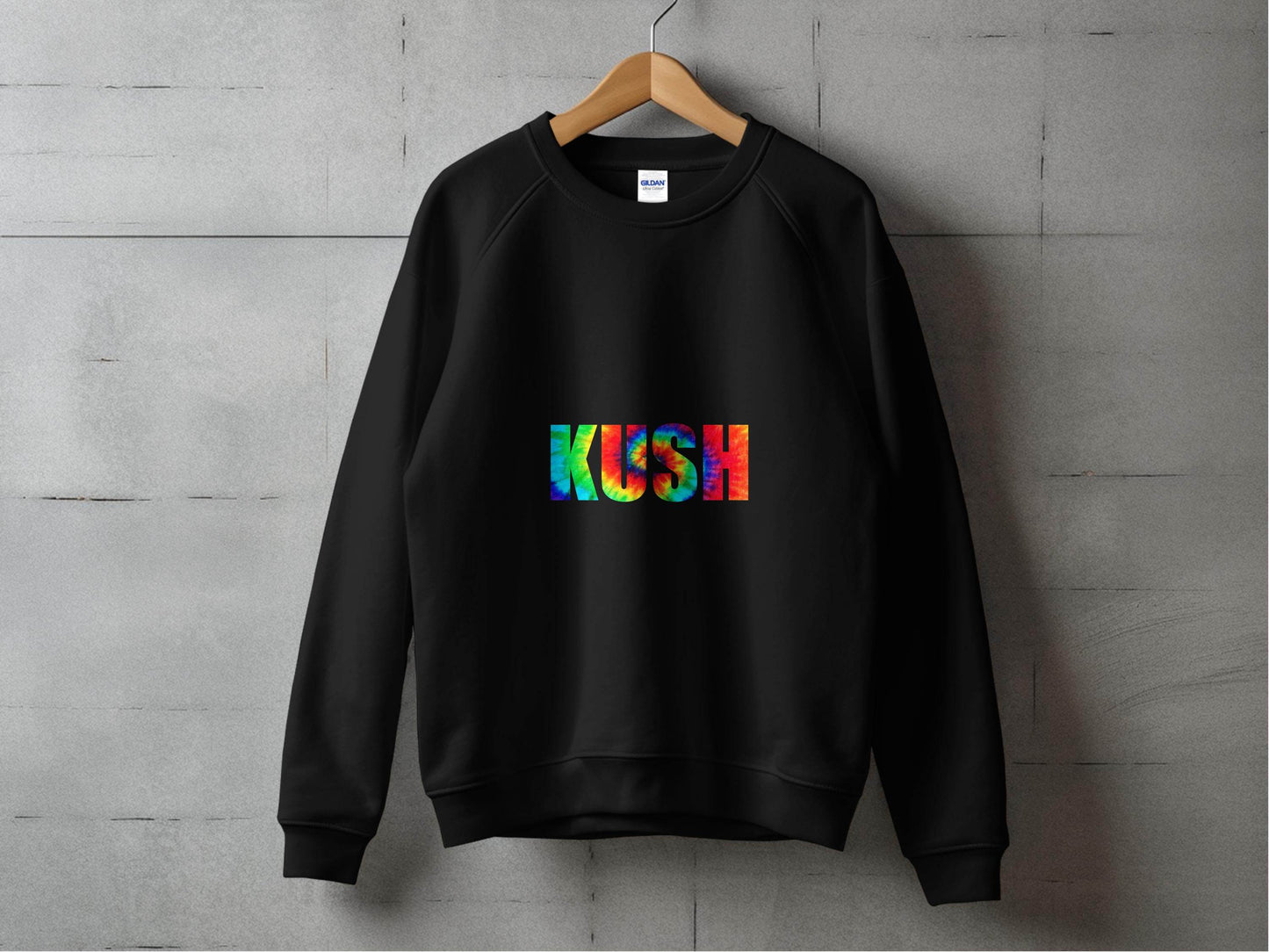 Kush Tie Dye Text Stylish Graphics Hoodie - Design & Vybe