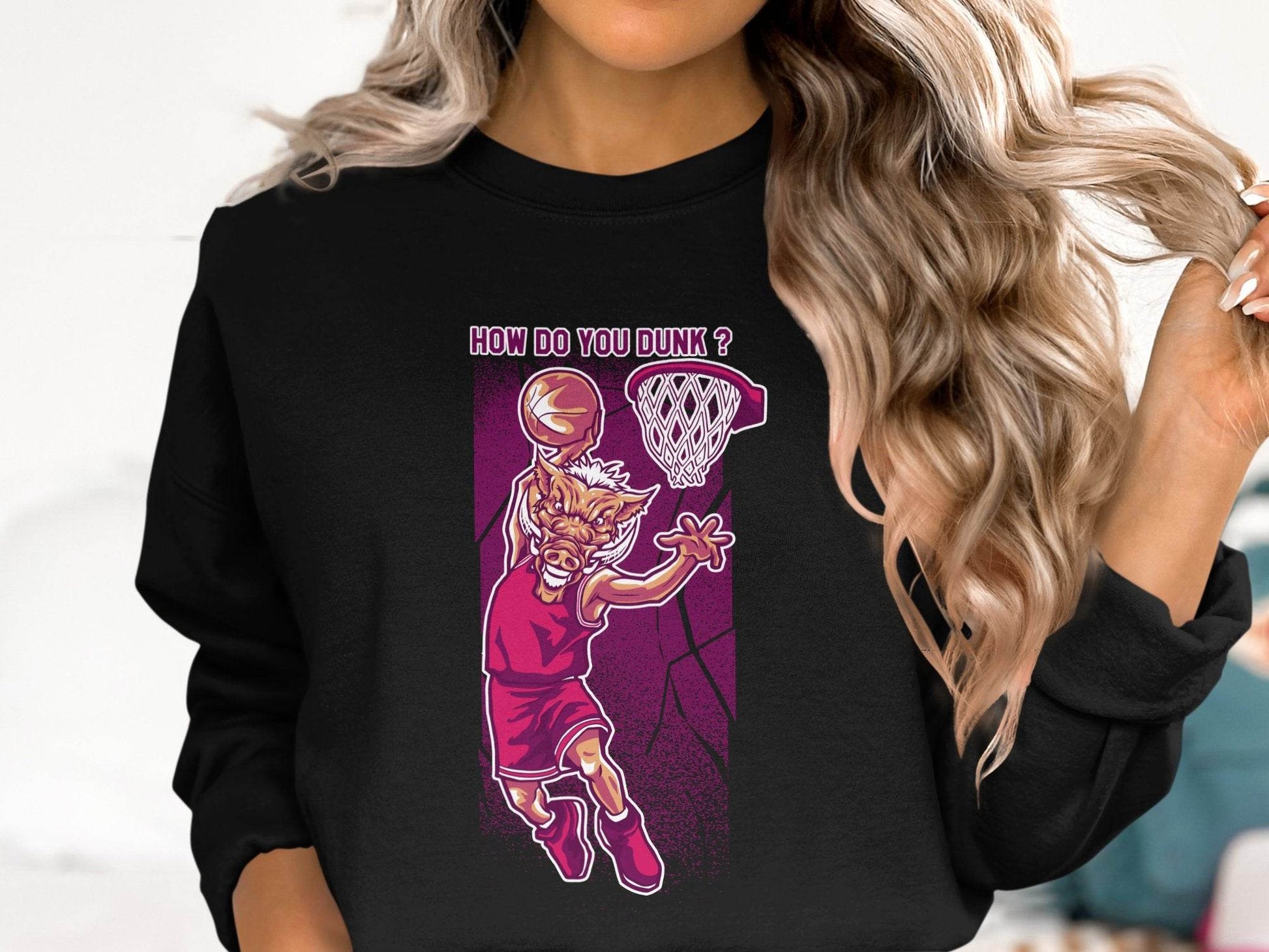 How Do You Dunk Basketball Graphic Sweater - Design & Vybe