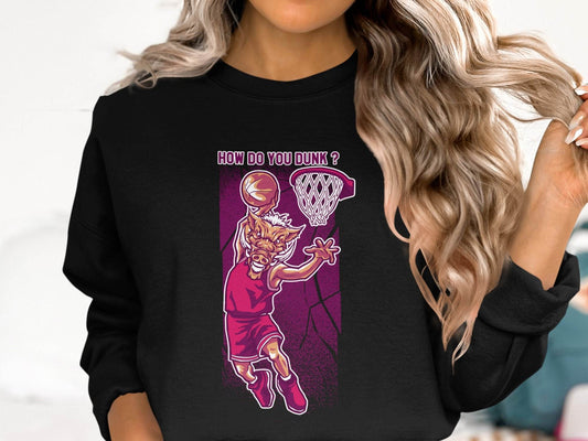 How Do You Dunk Basketball Graphic Sweater - Design & Vybe