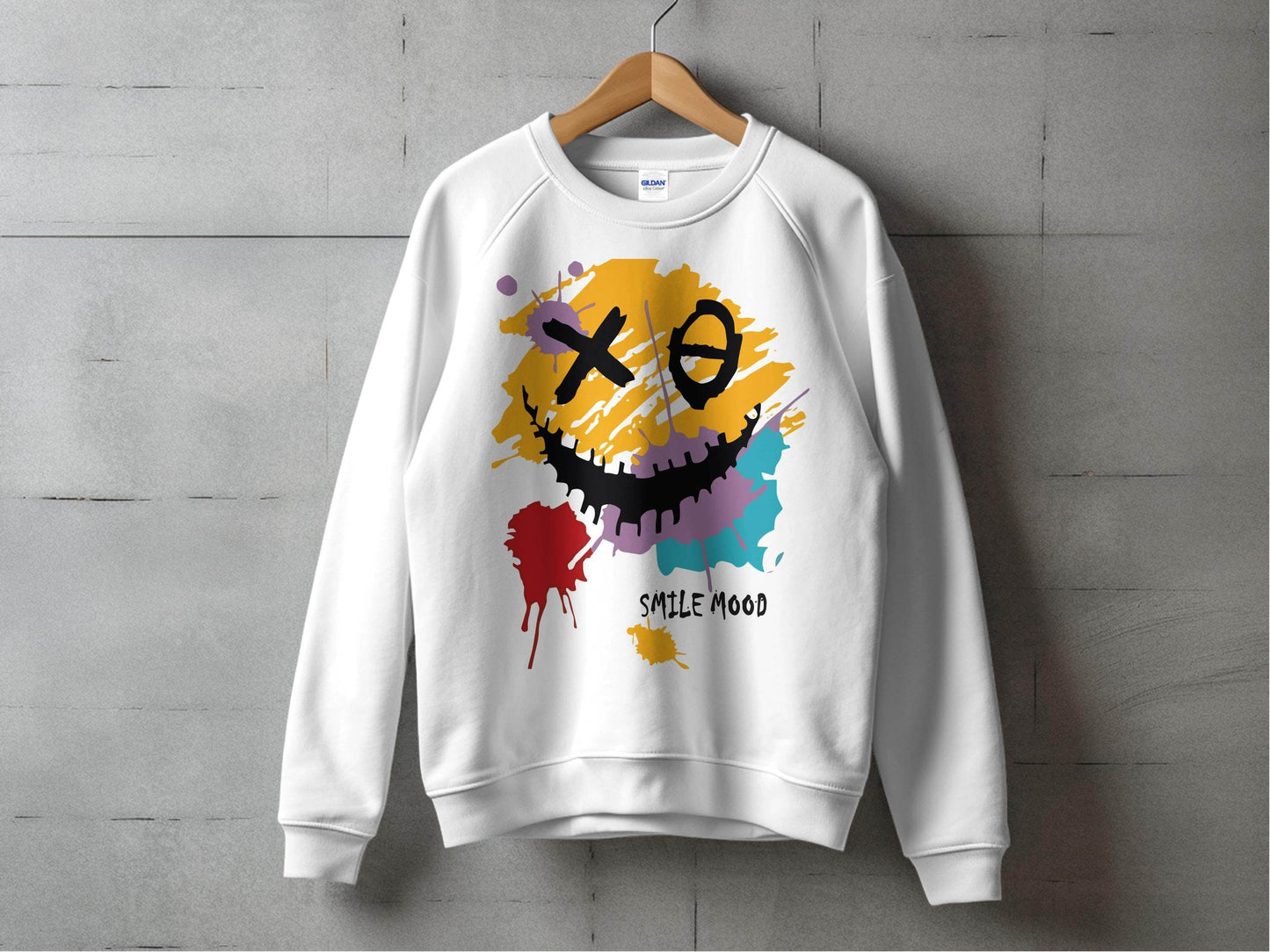 Colorful Smile Mood Abstract Art Sweater - Design & Vybe