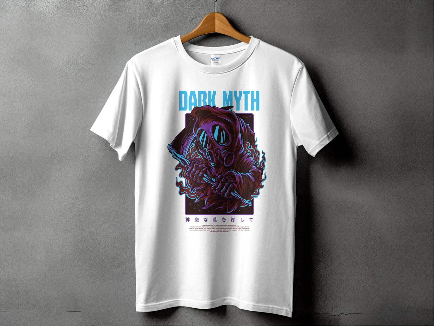 Dark Myth Grim Reaper Masked Artwork Design T-Shirt - Design & Vybe