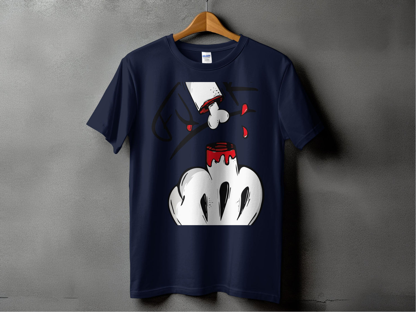 Creative Cartoon Graphic Finger Design T-Shirt product type
