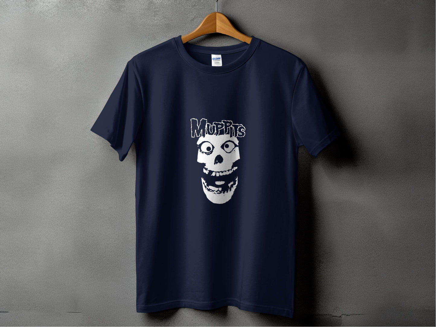 Muppits Skull Head Graphic Art in Black and White T-Shirt - Design & Vybe