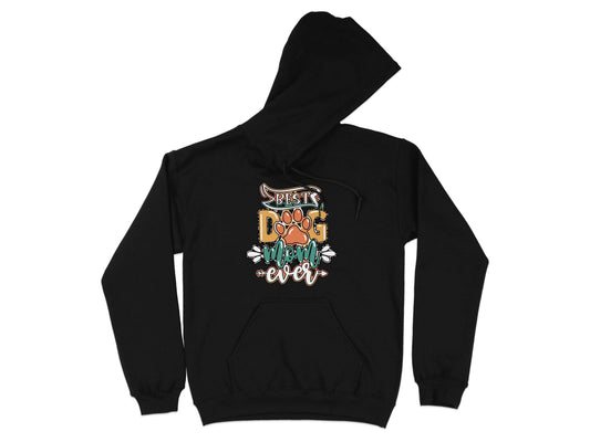 Best Dog Mom Ever Pet Paw Print Design Graphic Hoodie - Design & Vybe