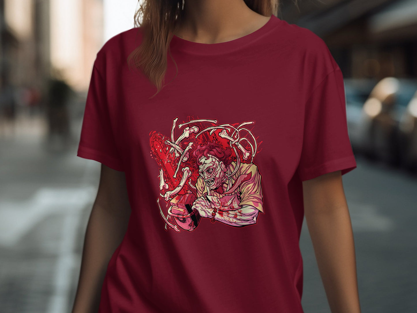 Unique Red Zombie Illustration T-Shirt product type
