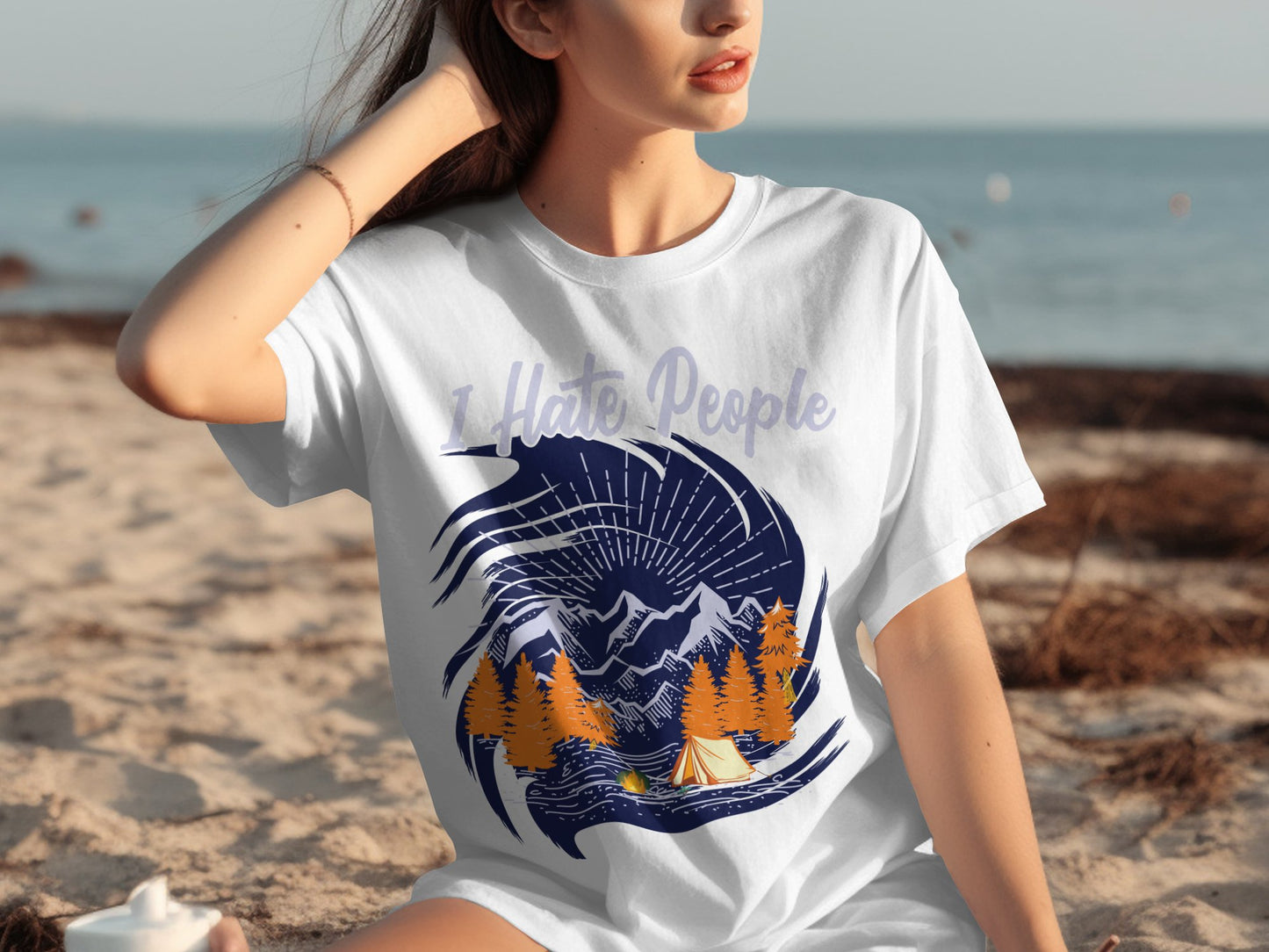 I Hate People Camping Graphic Design T-shirt product