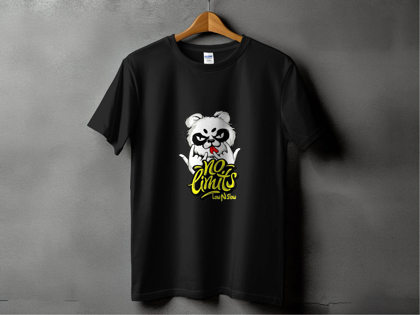 No Limits with Cool Panda Low N Slow Graphic T-Shirt - Design & Vybe