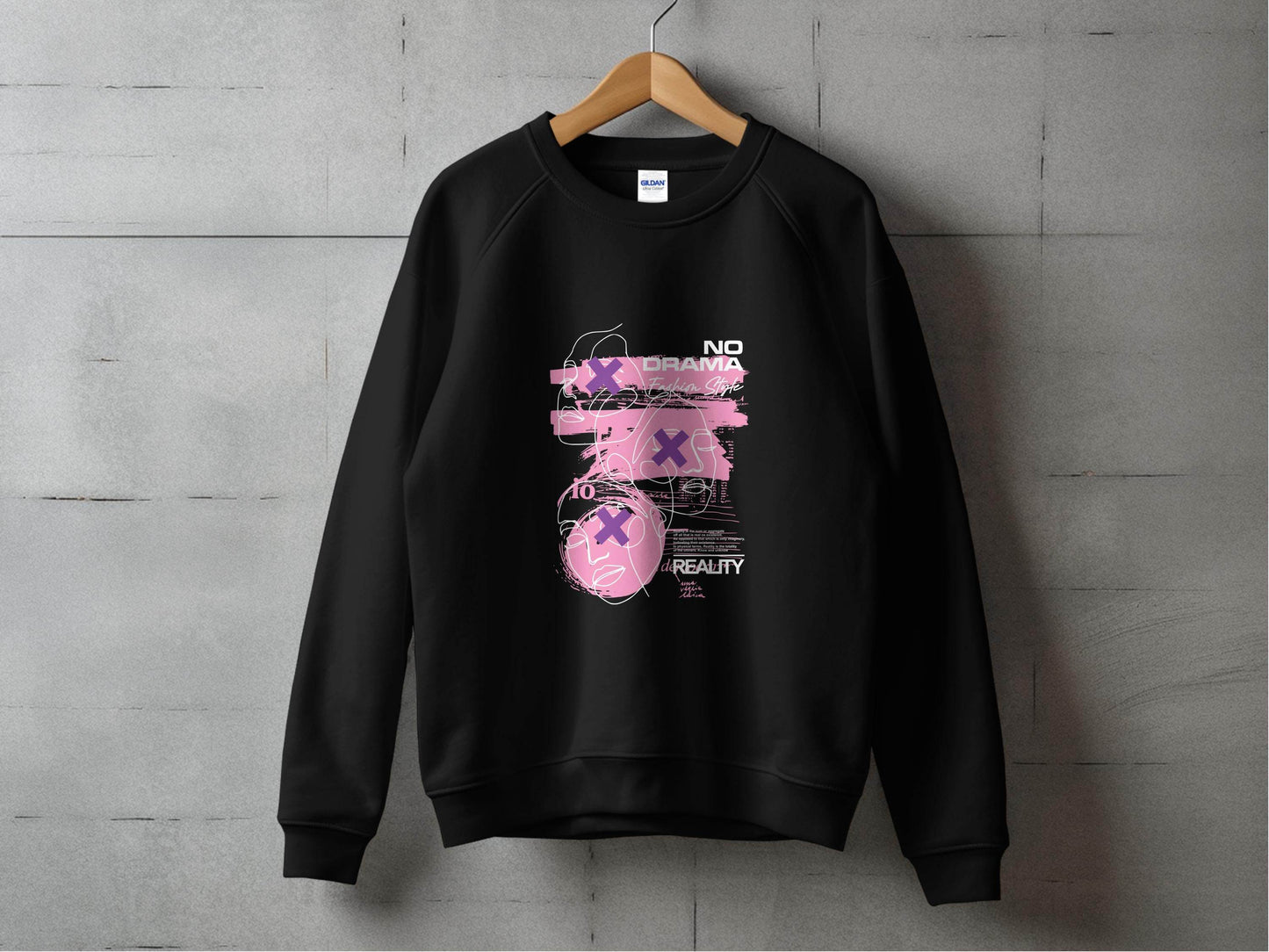 No Drama Fashion Style Reality Art Graphic Sweater - Design & Vybe