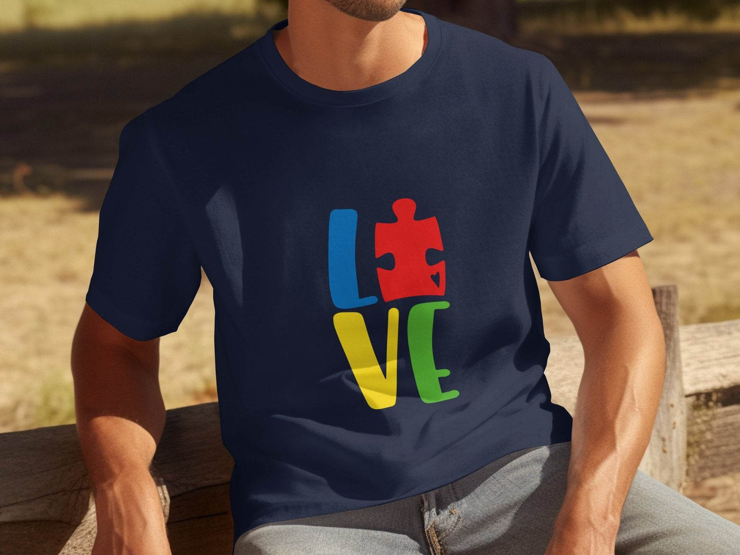 Autism Awareness Puzzle Piece Love Graphic T-Shirt - Design & Vybe