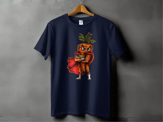 Superhero Carrot Character Graphic T-Shirt - Design & Vybe