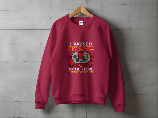 I Paused My Game To Be Here Gaming Controller Sweater - Design & Vybe