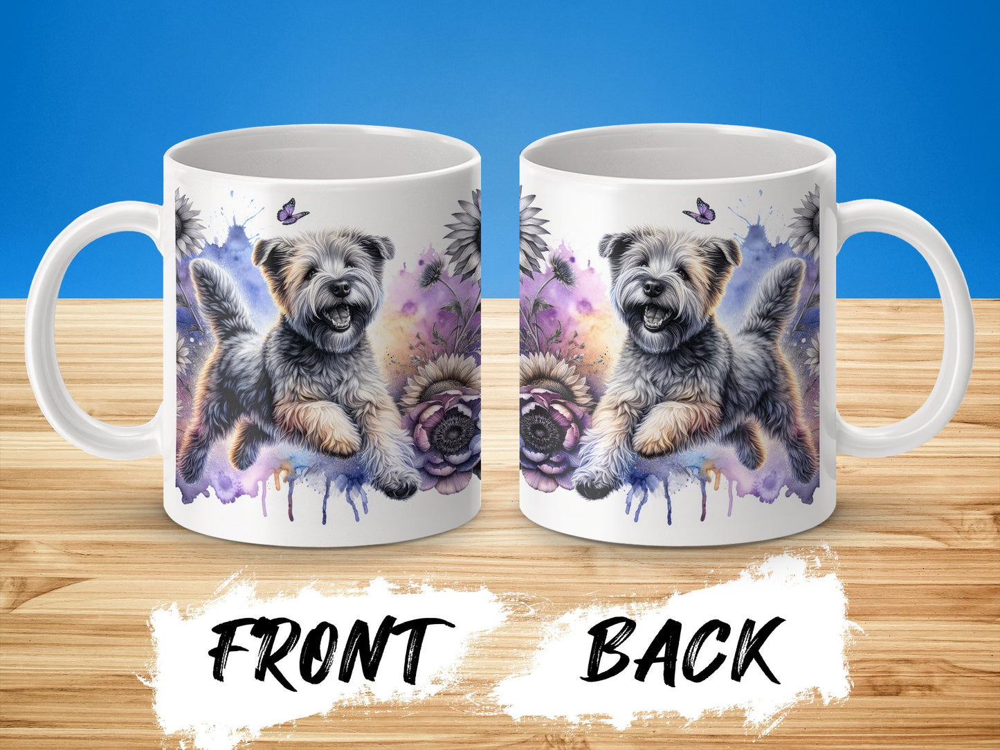 Adorable Dog Design Front Back Coffee Mug product