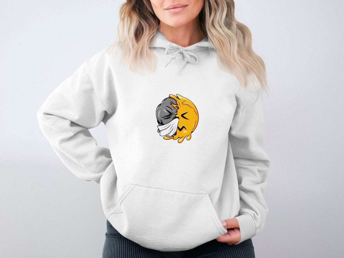 Abstract Art Smiley Design Graphic Hoodie - Design & Vybe