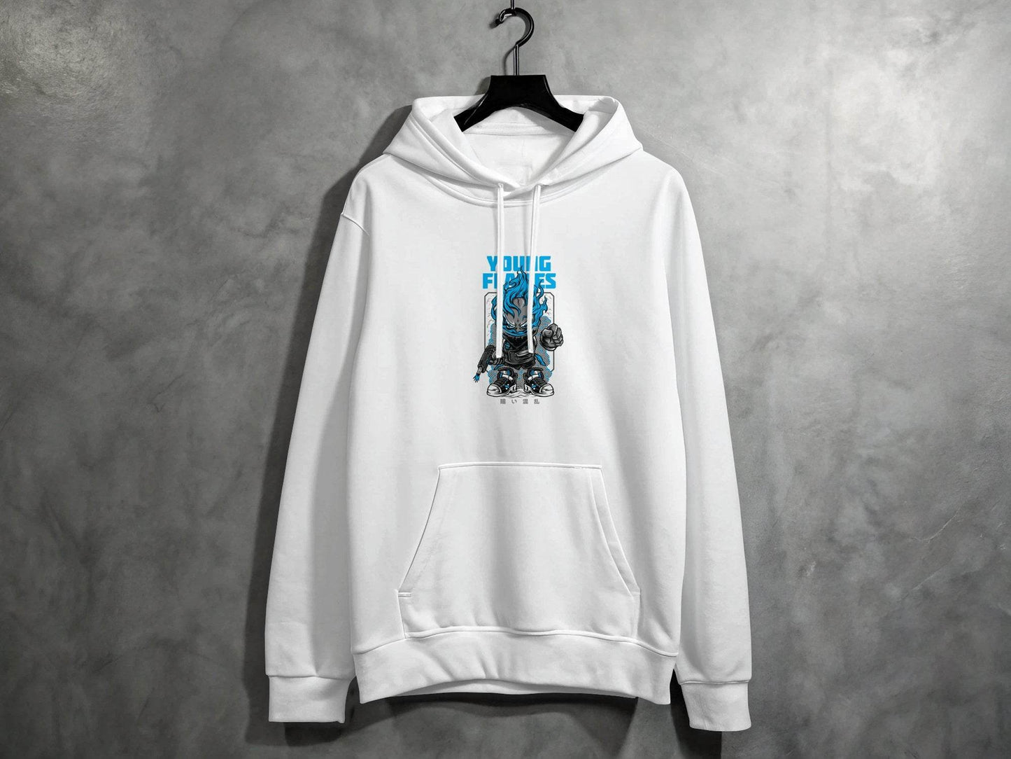 Young Flames Cartoon Style Monster Character Graphic Hoodie - Design & Vybe