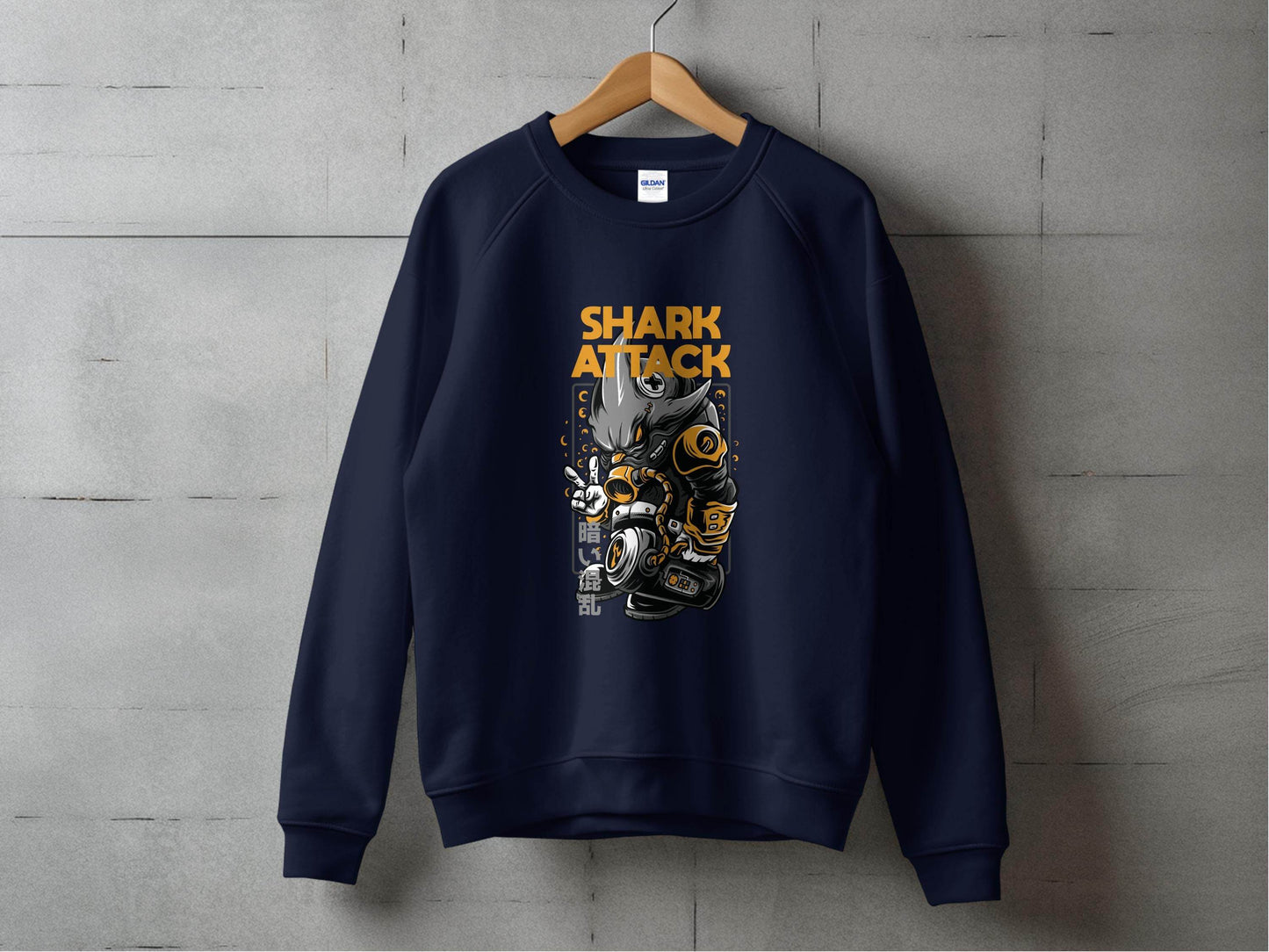 Shark Attack Graphic Illustration Inspired Design Sweater - Design & Vybe