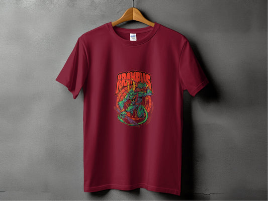Krampus Demon and Chains Illustration Graphic T-Shirt - Design & Vybe