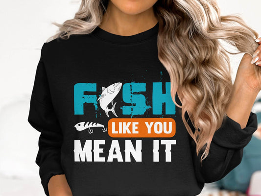 Funky Fish Like You Meant It Graphic Sweater - Design & Vybe