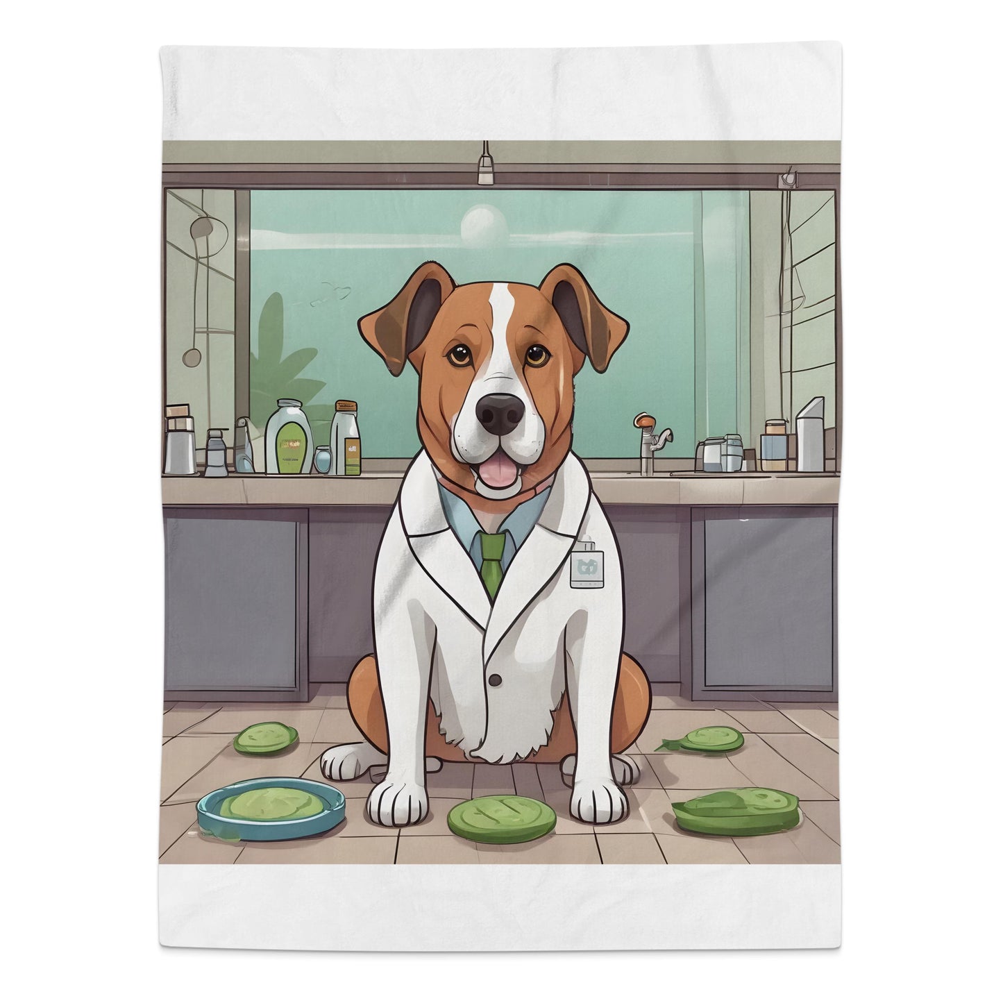 Adorable Dog in Laboratory Cute Decorative product type